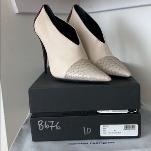 Narciso Rodriguez Ostrich/Leather Shoes